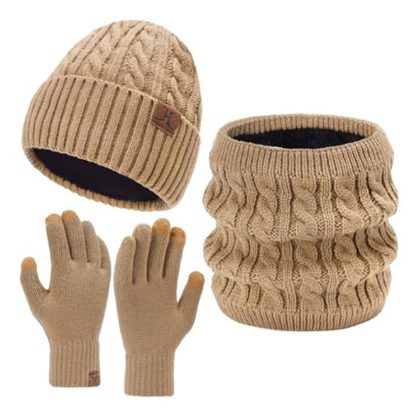 Gorro De Invierno Para Hombre Y Mujer, Guantes 0