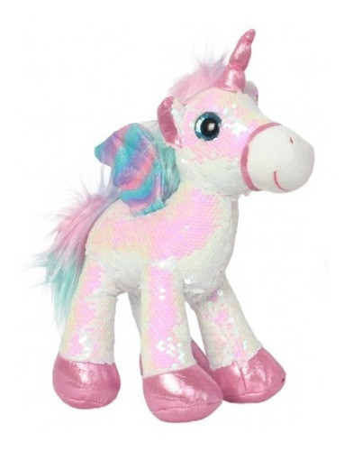 Peluche Unicornio 28 Cm Con Alas Lentejuelas Tierno 81042 0