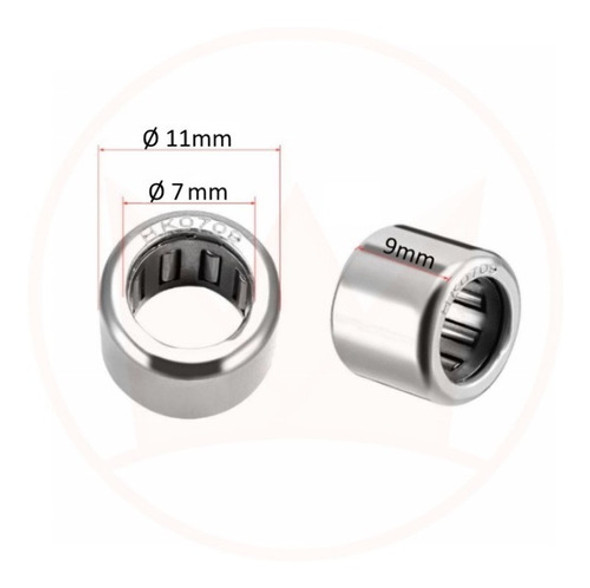 Rolamento De Agulha Hk0709 (hk071109) Ø7xø11x9mm 1