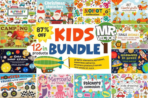Kits Imágenes Vectorizadas Sublimación Imprimir Niños Eps Ai 0