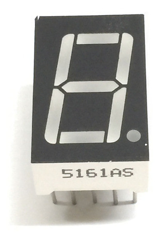 10x Display Led 7 Segmentos 1 Digito Vermelho 0,56  Catodo 0