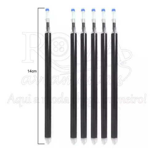 Kit 10 Refil Caneta Mágica Fantasminha Tecido Apaga Preta 1