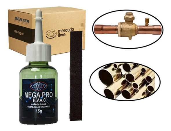 Solda Fria Mega Pro 15ml Para Unir Tubos De Refrigeração 0