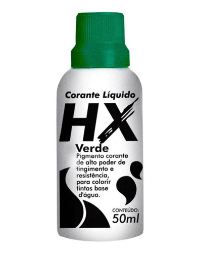 Corante Liquido Bisnaga Verde 50ml Hidracor 0