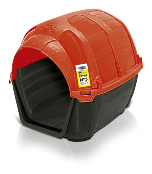 Casilla Para Perro Stone House 70x57x57cm Roja 0