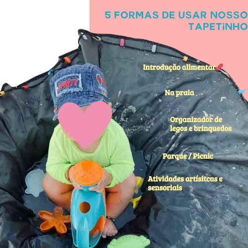 Tapete Blw / Tapete Bolsa 1,3m Com Alças - Grafite Arco Íris 1