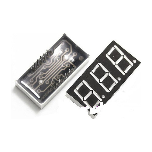 Display Cor Vermelha C/ 3 Dígitos - Anodo Comum - Hs310561 0