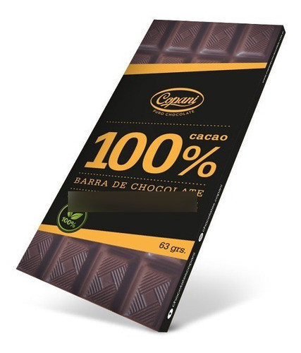 Chocolate Amargo Al 100% De Cacao Copani (63g) - Dw 0