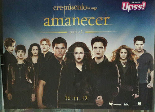 Poster Crepusculo Amanecer Part 2  50 X 38 0