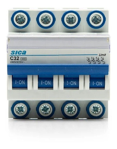 Llave Termica Termomagnetica Tetrapolar 4x32 Amperes Sica 1