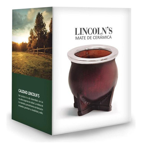 Mate De Cerámica Chico Estampado Lincolns 1