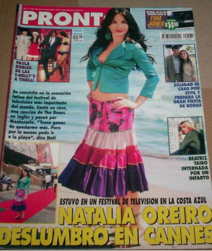Natalia Oreiro - Cerati Revista Pronto Año 2007 Imperdible 0