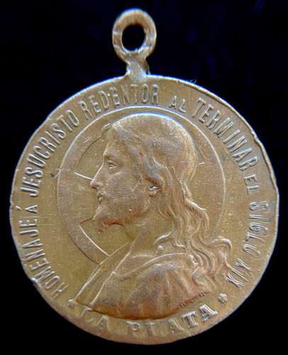 Medalla La Plata. Homenaje A Jesucristo Redentor, 1900 0