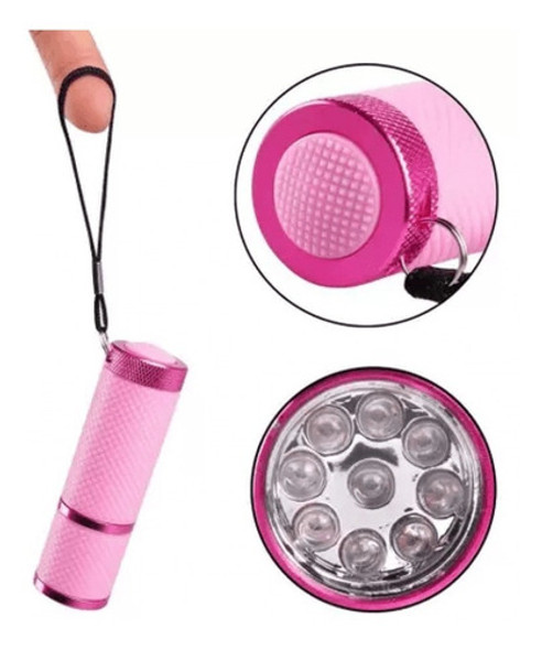 2 Mini Lanterna Seca Unha Gel 9 Led Uv Luz Uv Emborrachada 1