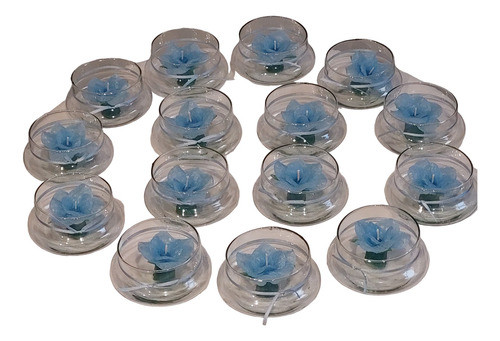 15 Boinas De Vidrio Con Rosa De 5cm De Diámetro. 15 Años. 0
