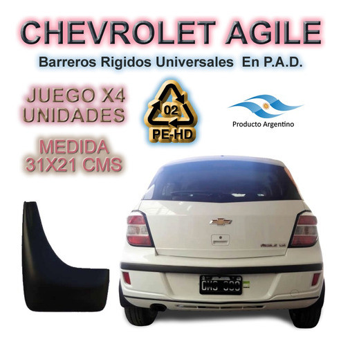 Chevrolet Agile Montana Barrero Rigido Universal Irrompible En P.a.d. 1