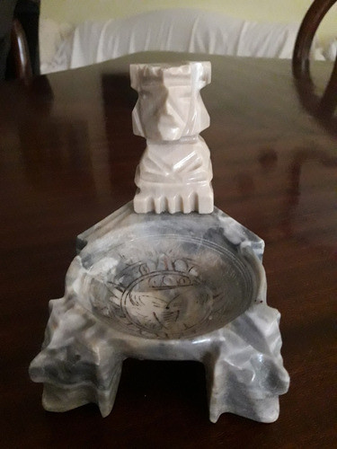 Cenicero De Mármol. Diseño Azteca. Perfecto Estado. 0