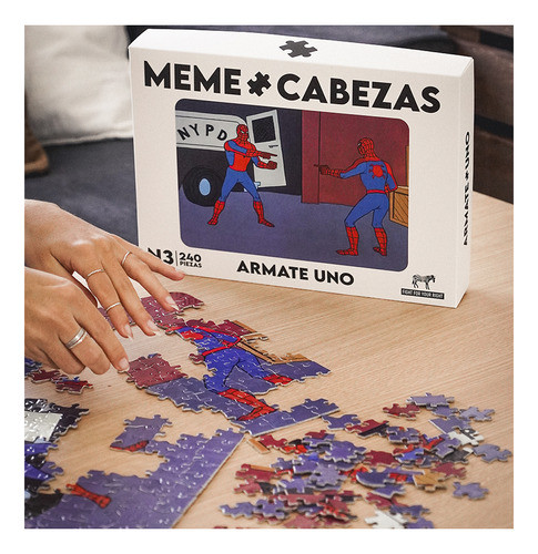 Juego De Mesa Memecabeza Fight Rompecabeza Spiderman 1