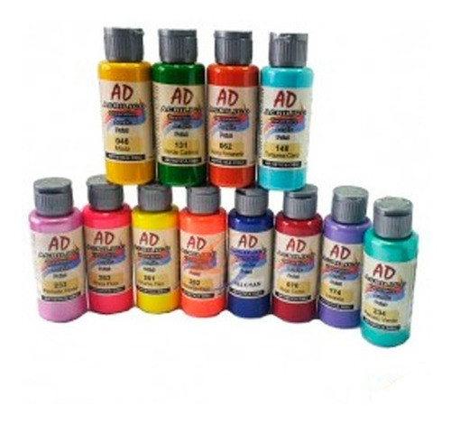 Pintura Acrílica Ad 60ml. X12 Colores A Elección 0