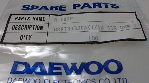 Lote X 96 Resistencias Smd Tipo R Chip 1/8w 33k Ohms 333 1