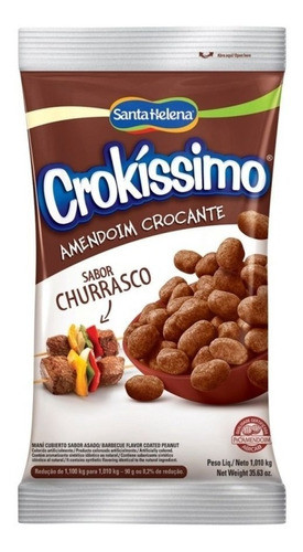 Amendoim Churrasco Crokíssimo 1,01kg Santa Helena 0