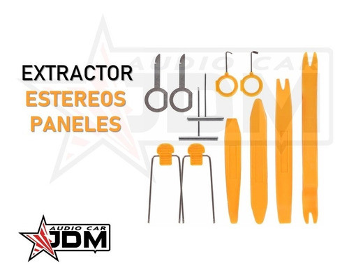 Kit Extractor Estereos Paneles De Puertas 12 Piezas Audiocar 1