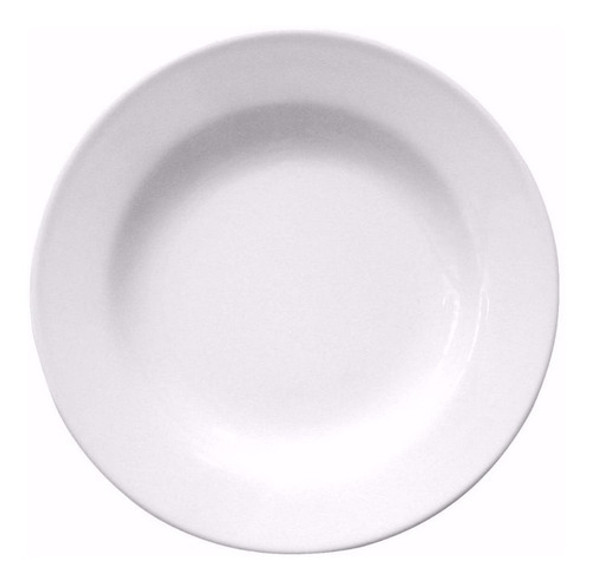 18 Plato Playo Postre Melamina Blanca 20cm Comedores Plastic 0