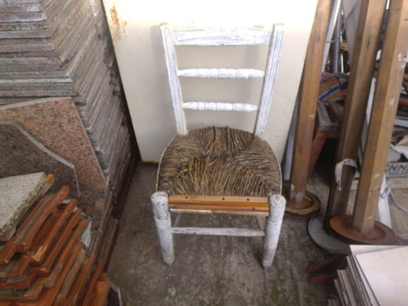Silla Madera Asiento Mimbre 1