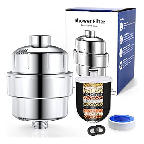 Filtro De Cabeza De Ducha De Carbón Activado De 15 Etapas Pa 0