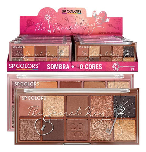 12 Paleta De Sombras Secret Key Sp304 A E B Sp Colors Ataca 0