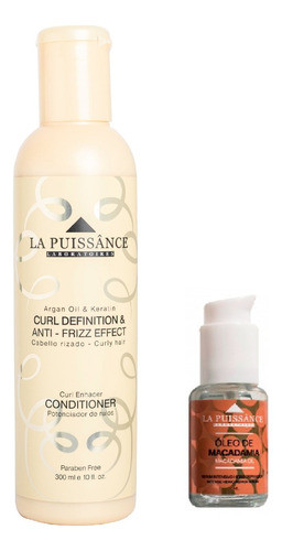 Mascara  Hidro Rulos 250ml La Puissance + Oleo  Macadamia 0