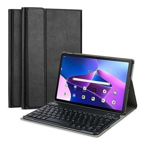 Funda Con Teclado Para Lenovo Tab M10 Plus 10.6 Negro 0