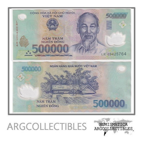 Vietnam Billete 500.000 Dong 2009 P-124f Xf (polimero) 0