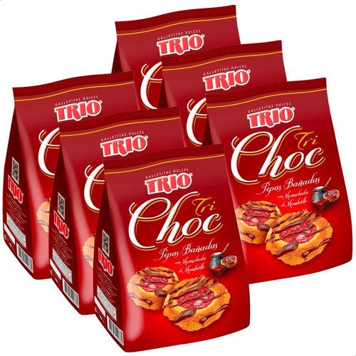 Galletitas Pepas Dulces Tri Choc Membrillo Chocolate Pack X6 1