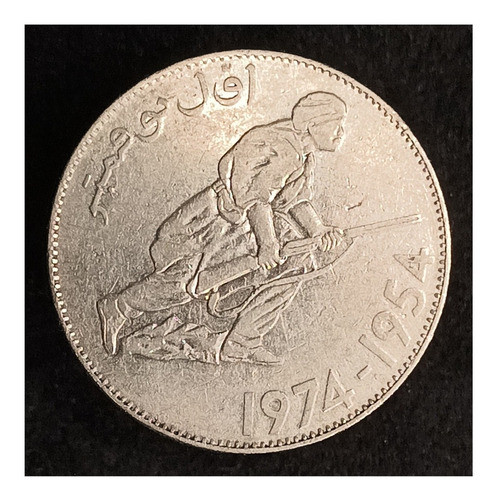 Argelia 5 Dinars 1974 Muy Bueno Km 108 Revolución 0
