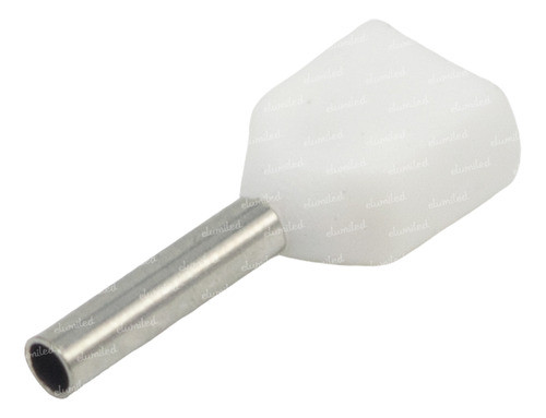 40 Terminal Preaislado Puntera Tif Hueca Doble Blanco 2x0.50 0