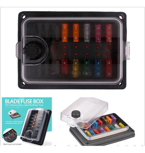 10 Camino Cuchilla Fusible Soporte Caja Led Bloque Del Fusib 1