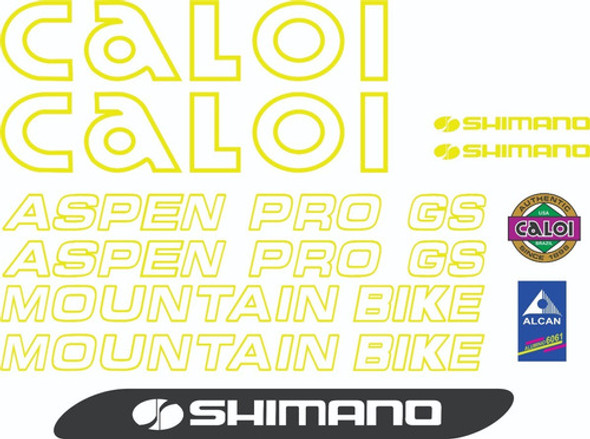 Adesivos Bicicleta Caloi Aspen Pro Gs Amarelo 0