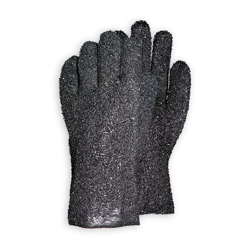 Guantes Pvc Negro Granulado,s/costura,int.algodón T.b 208-30 0