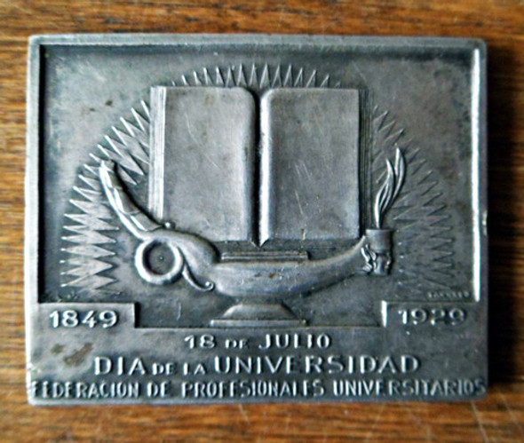 Medalla Dia Universidad 18 Julio 1929 0