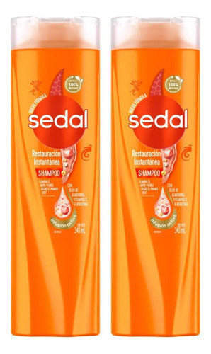 Shampoo Restauracion Instantanea Sedal 340ml Pack X2u 0