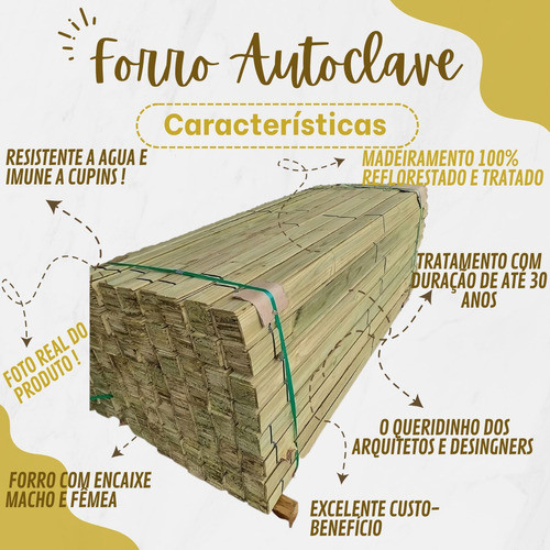 Lambri De Pinus Tratado Ripa Com 3 Mts Promoção 1