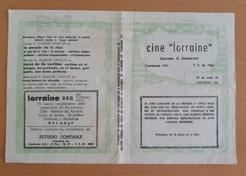 Programa Cine Lorraine - El Pibe Año 1962 0
