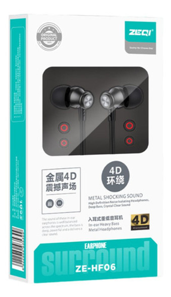 Zeqi Auriculares 3.5mm     Model: Ze-hf06 0