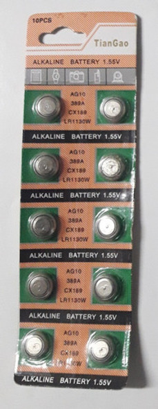 Pila Ag10 X 10 Unid 389a Cx189 Lr1130 11,6x3,1mm $ 0