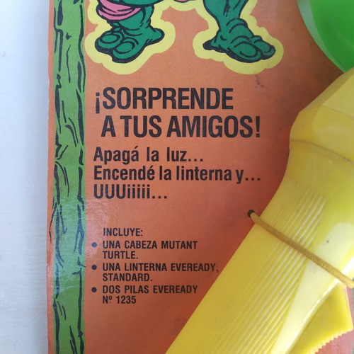 Linterna De Las Tortugas Ninjas 1991 Juguete Antiguo Retro 1