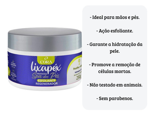 Creme Esfoliante Lixapéx Parafina E Argan Spa Dos Pés 250g 1