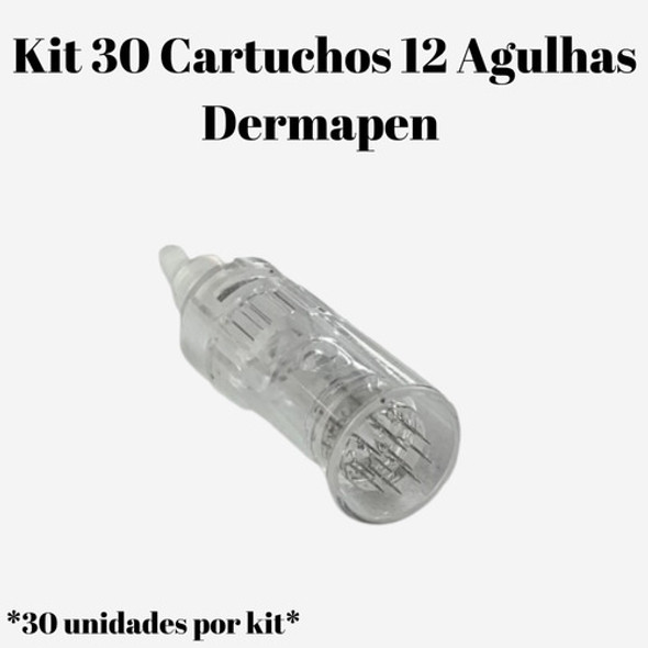 Kit 30 Cartuchos Dermógrafo Dermapen 12 Agulhas Dr. Pen My-m 1
