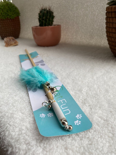 Cañita Juguete Para Gato Pluma Intercambiable 1