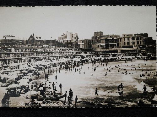 Antigua Postal De La Playa De Alejandría Egipto 1